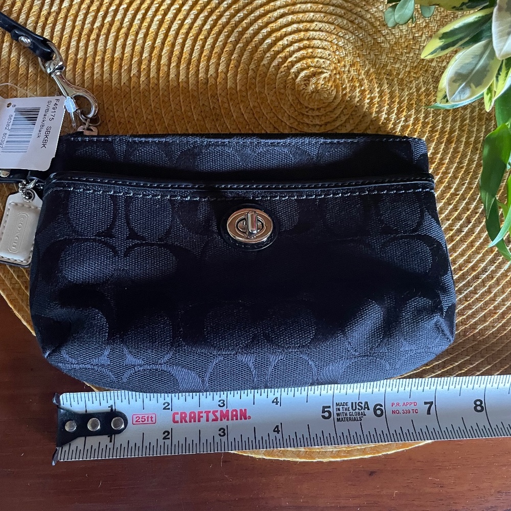 Black COACH Med Wristlet - NWT never used